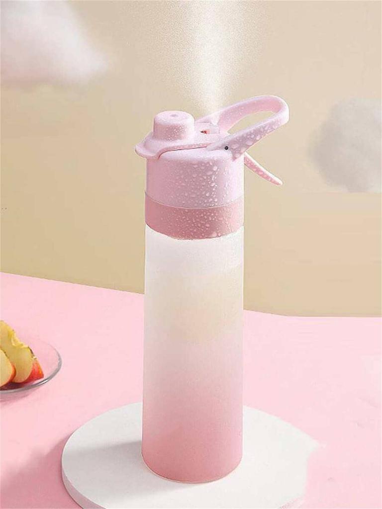 1pc 650ML Gradient Sports Water Bottle, Outdoor Sports Fitness Water Cup, Large Capacity Spray Bottle, Travel Beverage Bottle