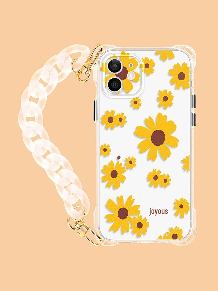 iPhone 11/12/14 Transparent Anti-fall Case with Hanging Chain 13