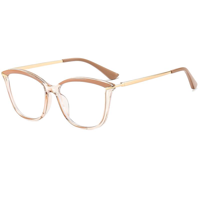 Champagne Cat Eye Prescription Glasses 0 -0.5 -0.75 To -6.0 Astigmatism Blue Light Blocking Women Minus Diopter Eyewear