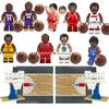 Giocattolo Mini Blocchi da Costruzione Figure Stella NBA Scena Campo da Basket con Canestro