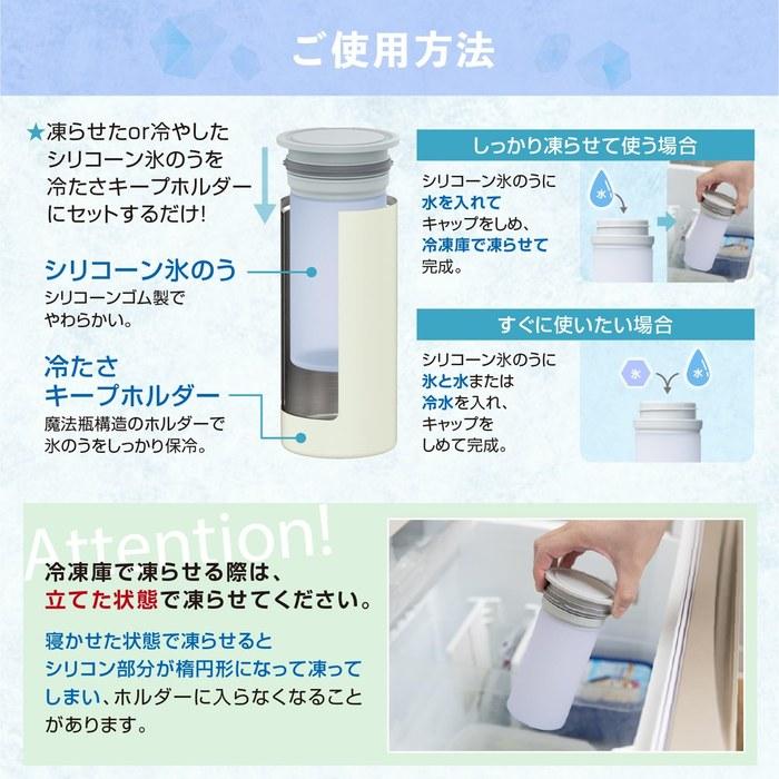 [Peacock] Ice Pack Portable Ice Bag Cooling Big Size Silicone Neck Cooler 500ml Can Holder Blue Gray ABB-L30 HA 295ml