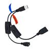 USB Splitterkabel 1 Stecker auf 2 Buchsen Verlängerungs-USB-Kabel mit Ein/Aus-Schaltern Daten Lade Synchronisationskabel für PC