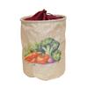 2Pcs Washable Fruit Storage Bag Wear-resistant Foldable Imitation Linen Storage Bag Recyclable Kitchen Drawstring Bag