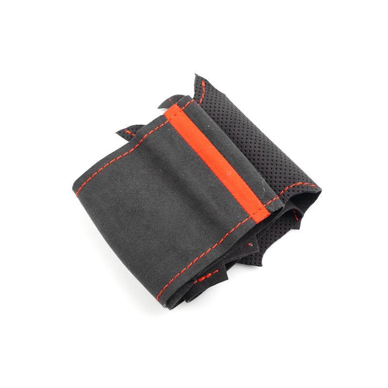 Car Accessories Steering Wheel Suede Perforated Leather Cover For Land Rover Freelander 2 2007 2008 2009 2010 2011 2012