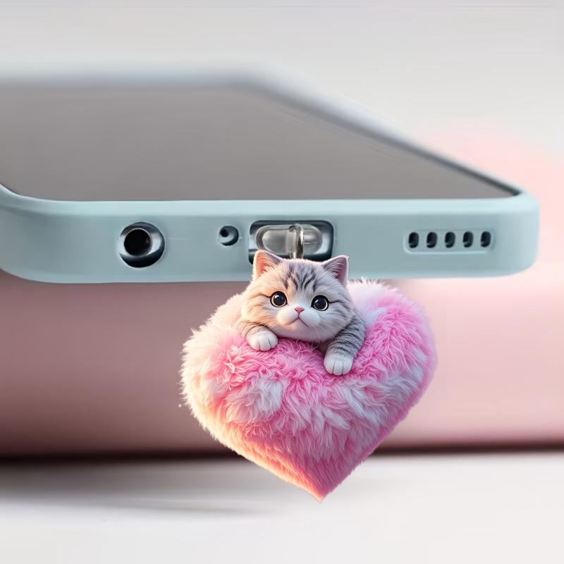 Acrylic Phone Dust Plug Pendant 2D Flat Pendant Suitable For Phone Type-C Universal Phone Accessories