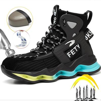 Nieuw Ontwerp Veiligheidsschoenen Heren Werksneaker Stalen Neus Schoenen Puncture Proof Hoge Schacht Werkveiligheidslaarzen Heren Lichtgewicht Werkschoenen