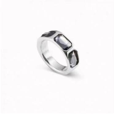 The Best-selling Exquisite Gray Gemstone Geometric Ring of 2026, Suitable As a Jewelry Gift for Couples