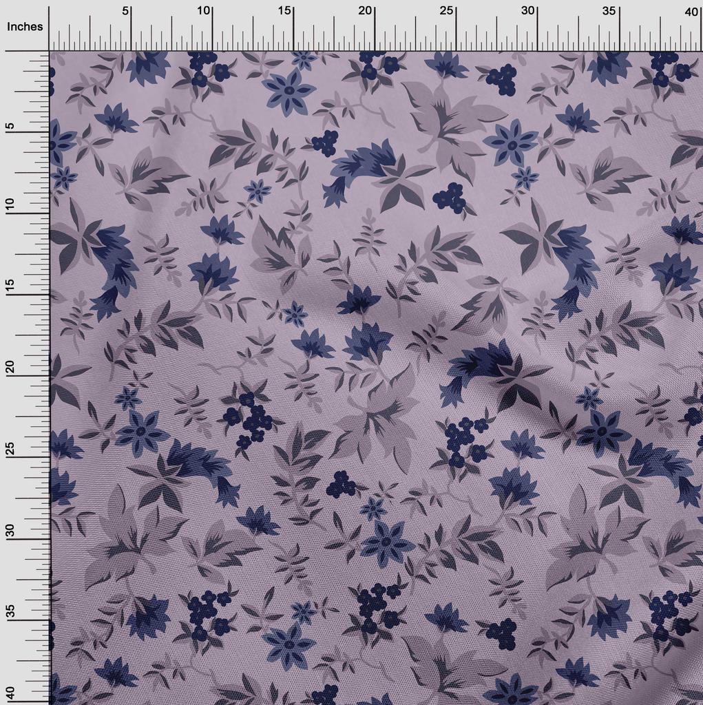 oneOone Cotton Poplin Lavender Fabric Tropical Fabric For Sewing Printed Craft Fabric By The Yard 42 Inch