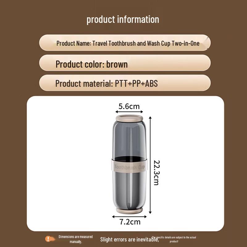 Portable Travel Toothbrush and Wash Cup Set