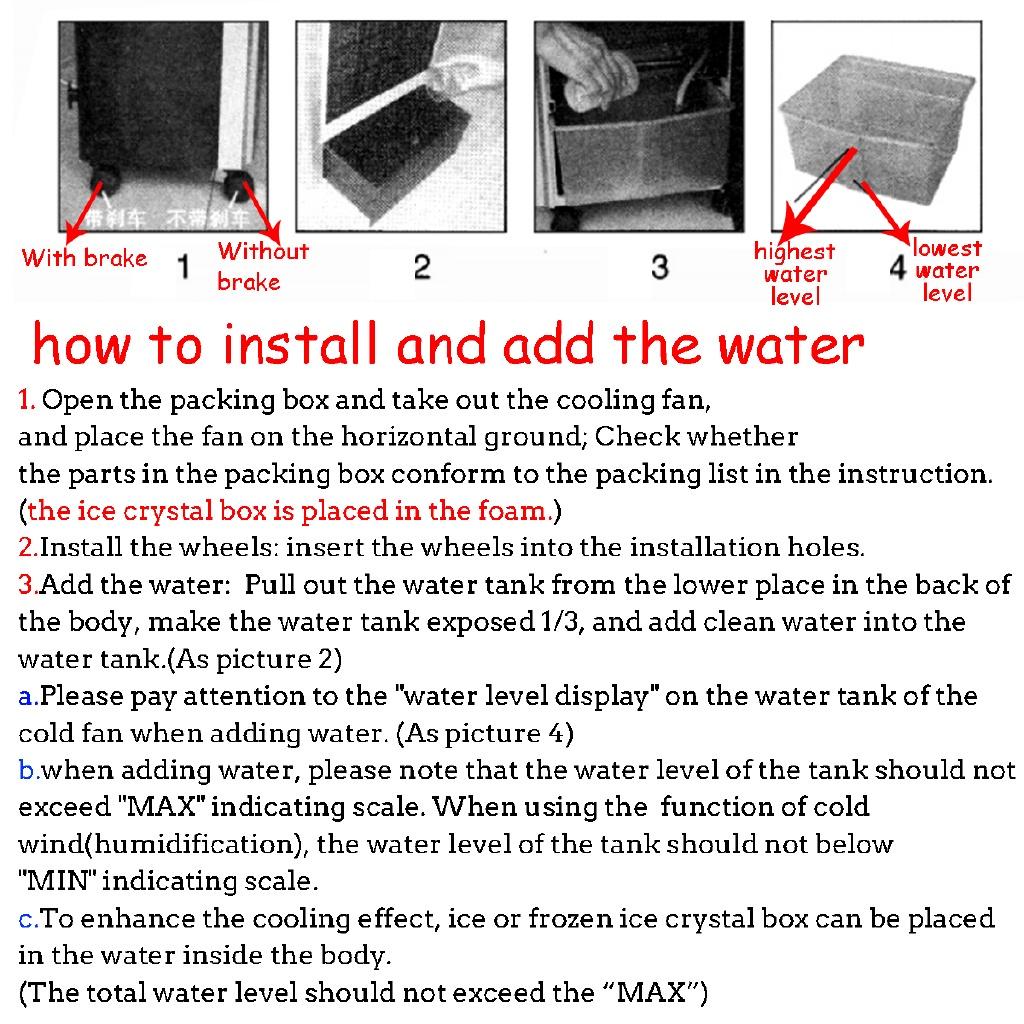 70W Humidifier Cooler Cooling Air Conditioner Timed Cooling Fan Humidifie Portable Air Conditioner Conditioning Fan 230x255x580mm