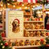 Christmas Collection Set 2026 Advent Calendar Box with 24 Dog Acrylic Ornaments, 2D Flat Hanging Gold Plated Pendants Charms, Countdown Blind Gift for
