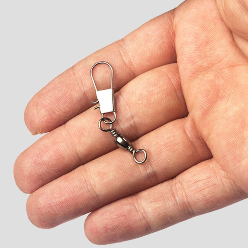 100pcs/Pack Barrel Rolling Swivels Fishing Connector Rolling Fishing Bearing  Fishing Tool