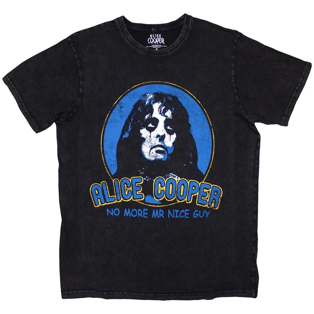 

Alice Cooper Unisex Stone Wash T-Shirt: No More Mr Nice Guy (Black) (Small) 4XL