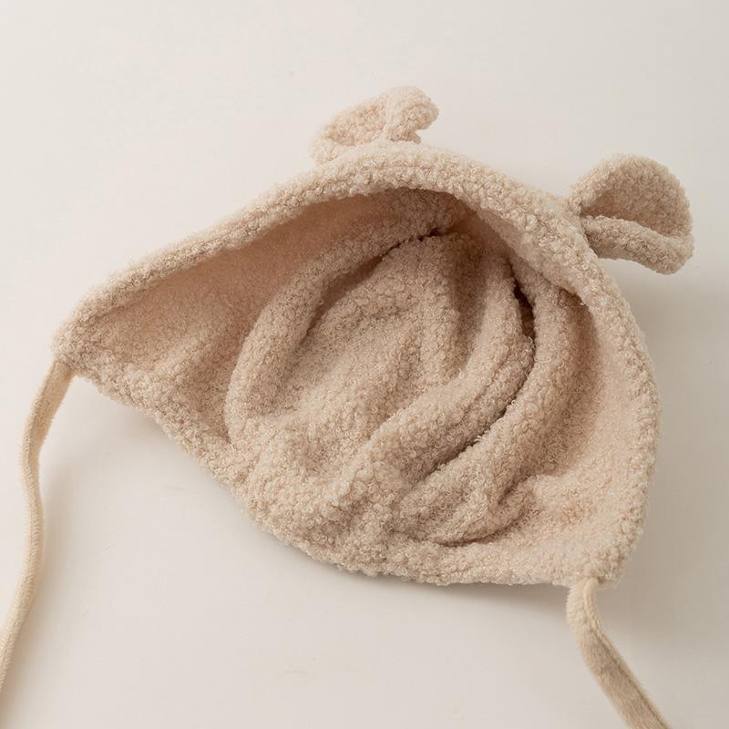 Baby Winter Hat Cartoon Ears Newborn Infant Lamb Fleece Ear Protection Bonnet Beanie Outdoor Windproof Toddler Warm Earflap Cap