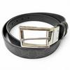 Pristine Belt Reversible with Square Buckle Black Leather Mens 771105 Used