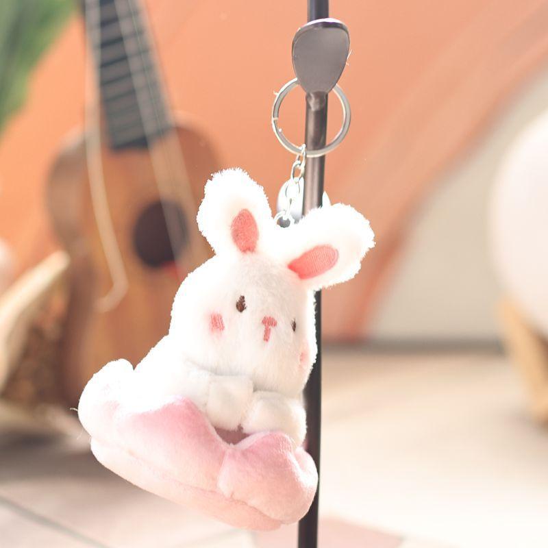 

Cute Animal Plush Doll With Pp Cotton Filling For Bags And Keys Bunny