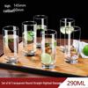 Shangqi Octagonal Heat-Resistant Glass Drinking Set, 6-Pack