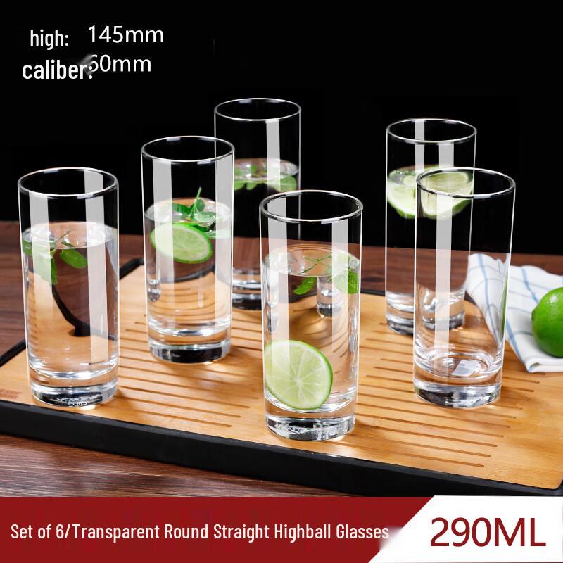 Shangqi Octagonal Heat-Resistant Glass Drinking Set, 6-Pack