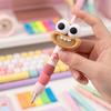 4 Stück Ausziehbarer Gelstift Niedliche Großer Mund Augen 0,5 mm Schwarze Tinte Stift für Schüler Büro Komfortgriff Glattes Schreiben Neuheit Schreibwaren Geschenk für Teenager