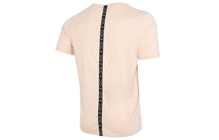 PUMA T Shirts Men's Flesh Pink Crew Neck Moderate Straight Fit 532611-68