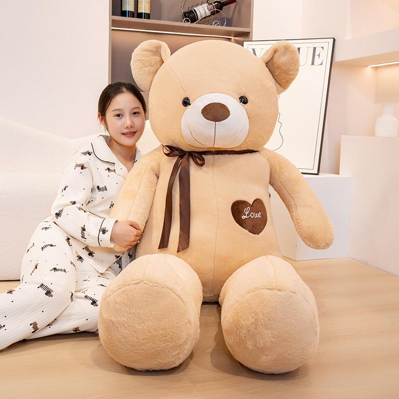 Niedliche übergroße Teddybärpuppe große Bärenpuppe Wurfkissen Plüschtier Umarmbär Ring Nachtmarkt große Puppe