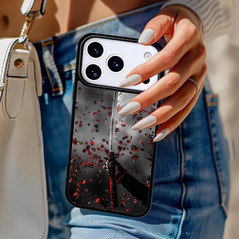 Japan Samurai Katana Phone Case For iPhone 17 Air 14 15 13 12 Max Cover For Apple 14 15 16 16e 11 Pro Max Plus
