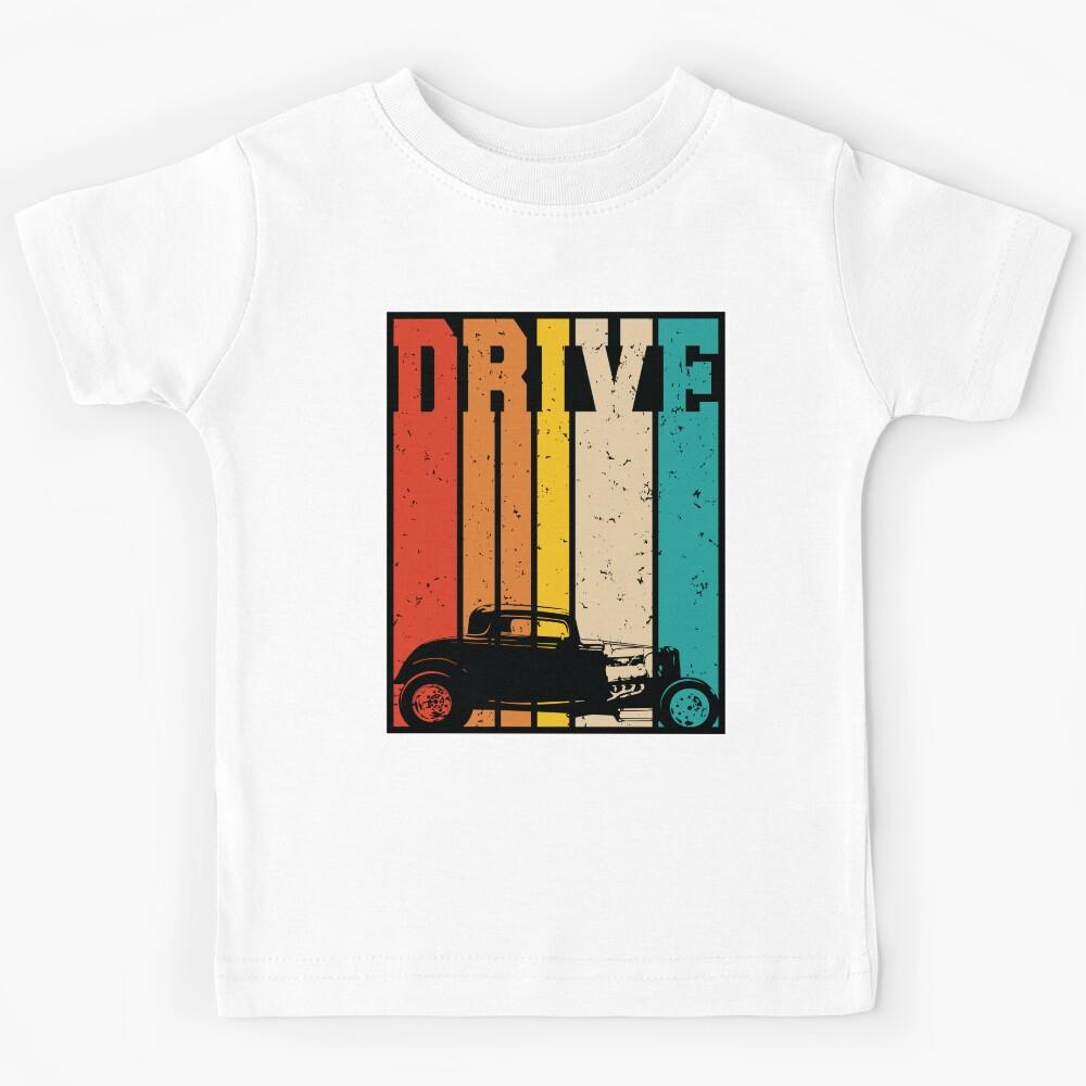 Drive Retro Hot Rod Car Lovers Illustration Kids T-Shirt 150