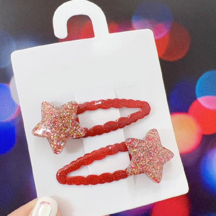 Unique Glitter Star Shaped Small Hair Clip Adorkable Glitter Hair Barrettes Hair Adornment Hair Ornaments