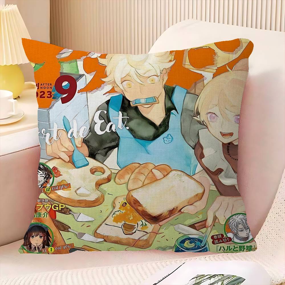Anime Blue Period Pillow Gift Home Office Decoration Bedroom Sofa Car Cushion Cover Case X
