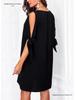 2026 Spring/Summer Plus Size Off-Shoulder V-Neck Sequin Chiffon Dress
