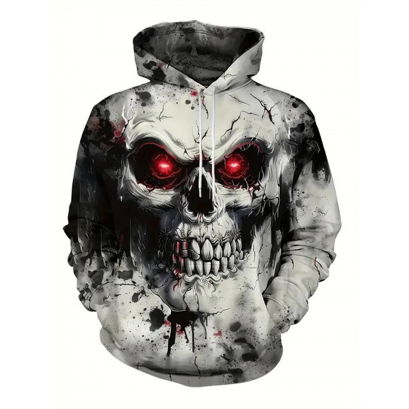 2025 Men's Autumn/Winter Bestseller Halloween 3D Print Hooded Sweatshirt