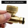 2Pcs Brass Outdoor Hose Connectors 90 Degree Tap Adapter for Gardening Metal Angled Elbow Practical Faucet Attachment