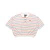 Sportbekleidung Regenbogenstreifen Lässiges Kurzarm-Poloshirt Damen Tops Mehrfarbig CJ2516-100
