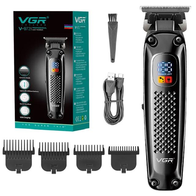 Ceramic Blade Carving Clipper Men USB Edging Hair Trimmer Machine LED Digital Display Electric Shaver Corded & Cordless Wireless