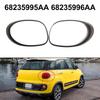 ABS Plastic Rear Taillight Trim Frame for FIAT 500L 2014  Black 68235995AA 68235996AA 2 Pcs Auto Body Decoration Kit