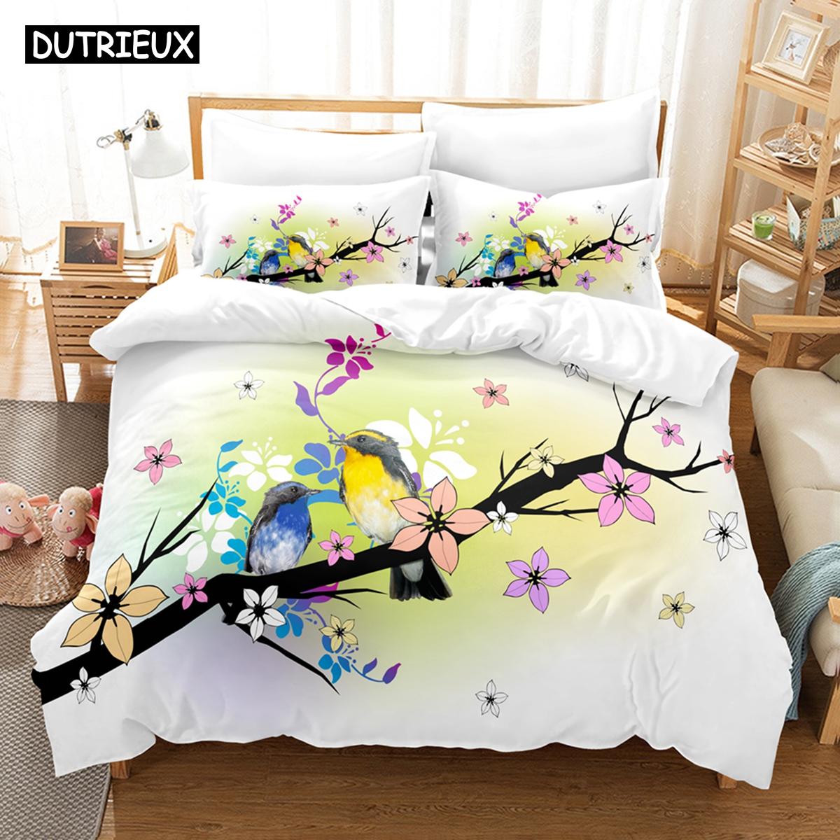 

3D A Blackbird Bedding Sets Duvet Cover Set With Pillowcase Twin Full Queen King Bedclothes Bed Linen EU single(135x200cm)