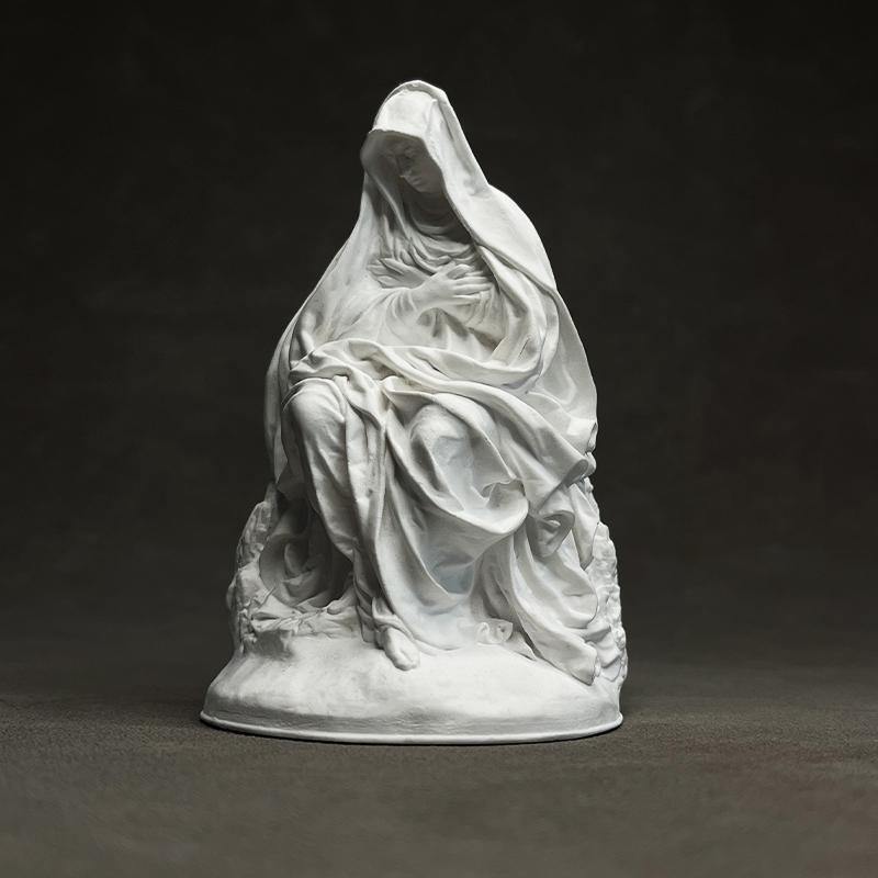 Gypsum Resin Ornament Prayer Person Catholicism Simulated Human Figure Sculpture Decorative Figurines Home Decoration