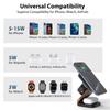 30W 3 in 1 Foldable Charging Station Magnetic Wireless Charger Stand Multi-function Fast Charging Bracket