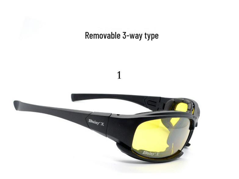 Militärische taktische polarisierte Brille - US Daisy x7 für Nachtsicht & Motorradfahren