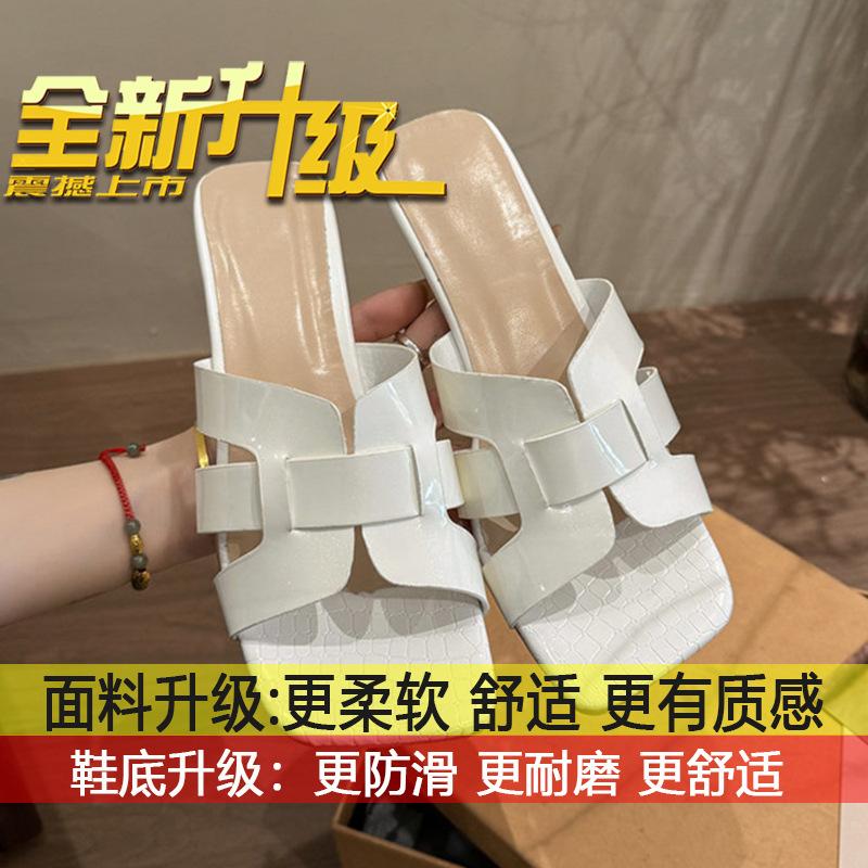 

High heel pedal Roman wind cool slippers women s fashion out summer women s 2025 new slippers women s outer wear 35