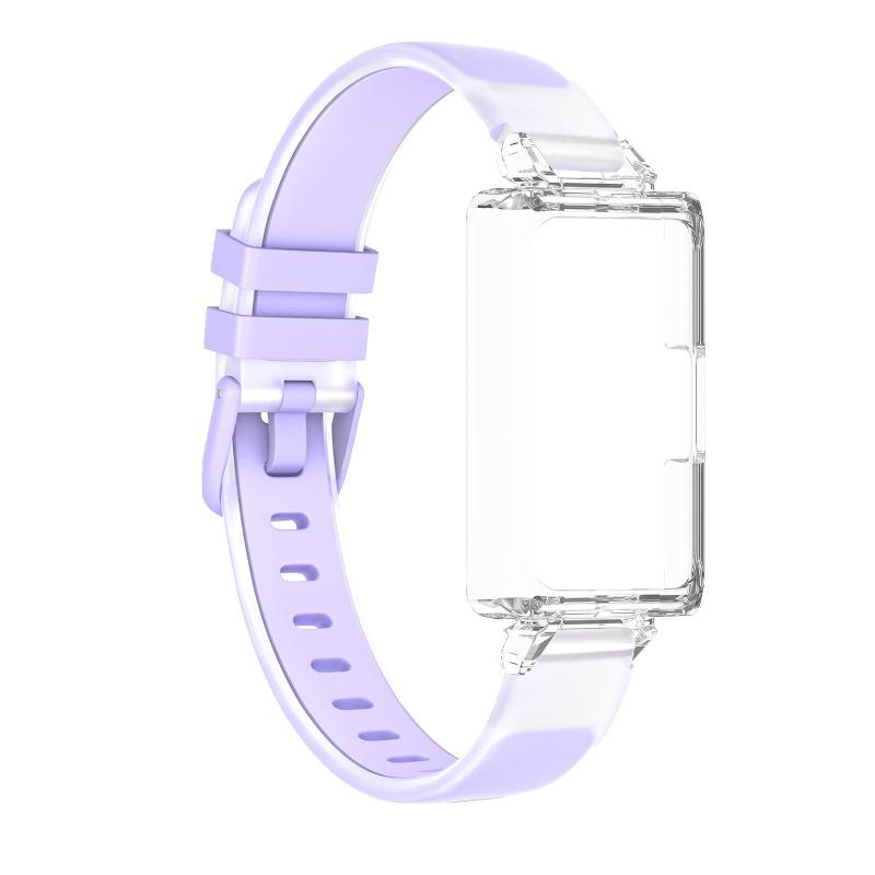 PC Case +Translucent Two Tone Silicone Band For Huawei band 11Pro 11ProNFC