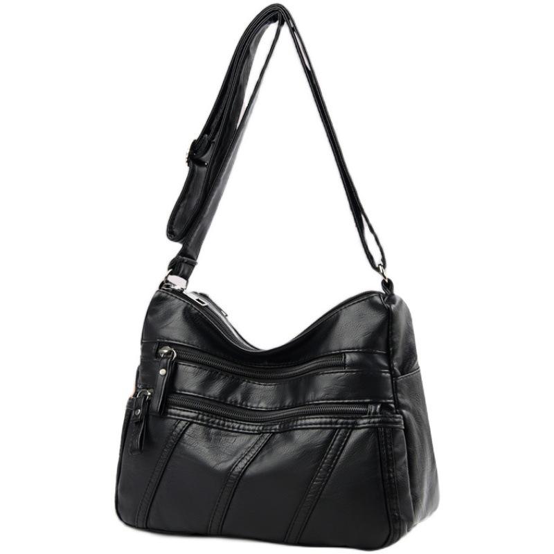 2026 Women's Soft Leather Large-Capacity Messenger Bag for Moms and Mother-in-Laws