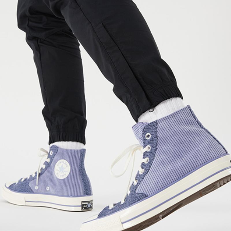 Converse 1970s Chuck Taylor All Star Hi Trendy Versatile Corduroy Stitching High Top Canvas Unisex Violet