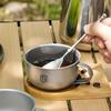 New MINI Camping Water Cup Titanium Alloy Portable Tea Coffee Cup Outdoor Kitchen Equipment Mountaineering Cups 80/220ml
