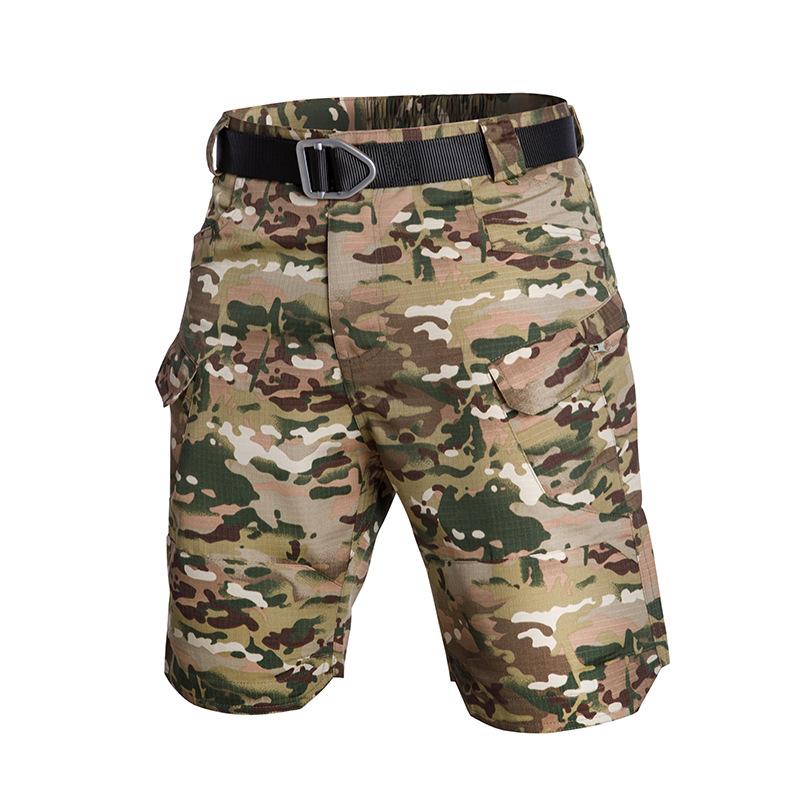 

Men s Cargo Shorts with Belt, Multi-Pocket Utility Shorts in Khaki, Black, Camo XXXL