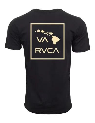 RVCA HAWAII ISLAND BOX MENS T SHIRT BLACK L