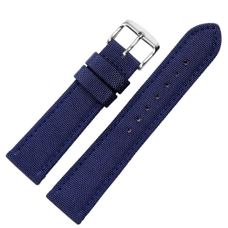 

18 мм 20 мм 22 мм Универсальный ремешок из нейлона и холста, водонепроницаемый ремешок для смарт-часов Casio Longines Citizen Tissot Seiko 19 мм 21 мм 23 мм 24 мм 23mm синий