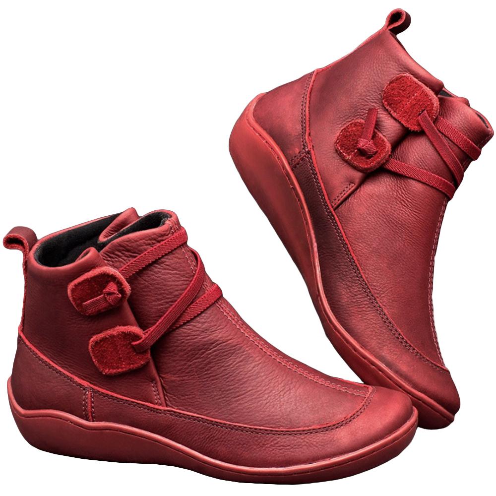 braided strap flat heel boots
