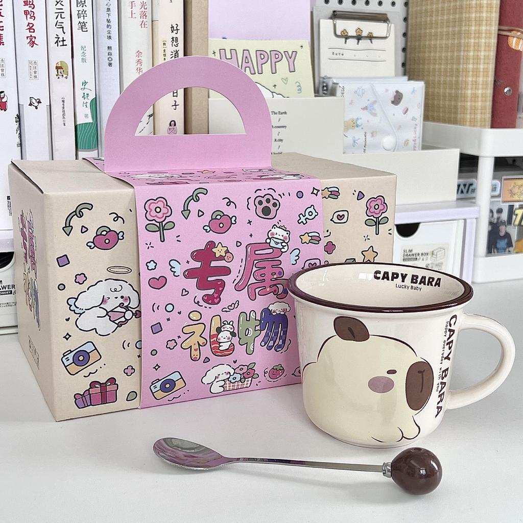 Gift Gift for Girls for Birthday Kapibala Children's Water Cup Couple Ceramic Mug Best Friend Souvenir Gift Box