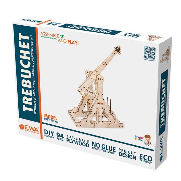 Eco-Wood-Art Kit de maquette 94 pcs Bois Trébuchet